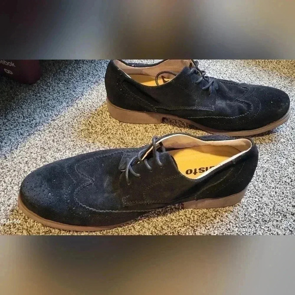 Kunsto Mens Classic Oxford Suede Dress Shoes Wingtip Lace Up mens size 10.5 - Picture 4 of 10